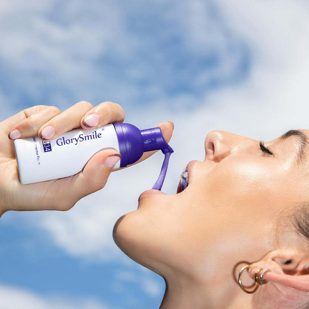Purple Mousse Teeth Whitening Toothpaste